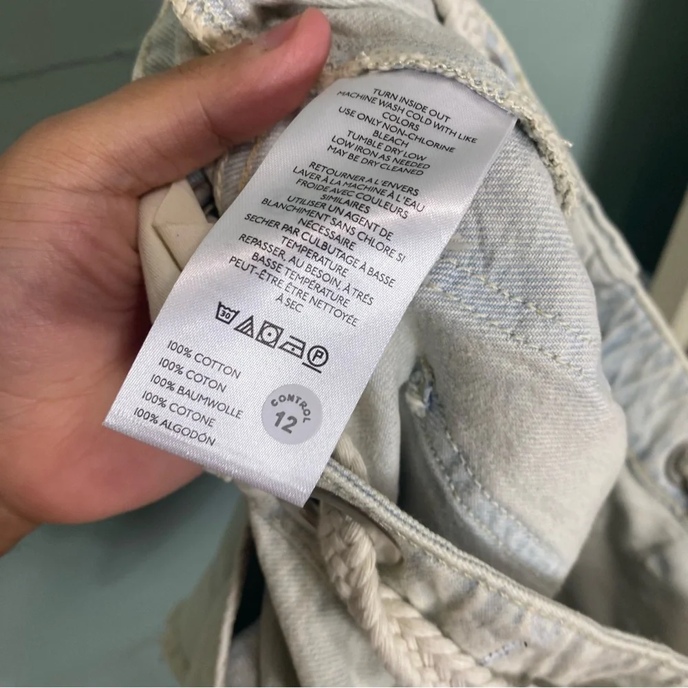 Free People We The‎ Free Moxie Short In Bleached Light Wash Blue Size 30 Barrel